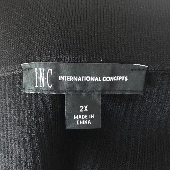 INC Metallic Striped Sweater Skirt - Picture 7 of 9